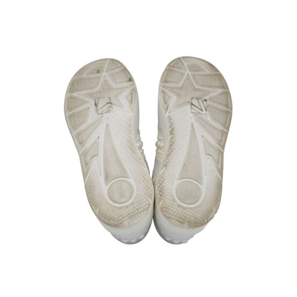 Jimmy Choo Hawaii Faux Pearl Embellished Leather Sneakers - Picture 7 of 8